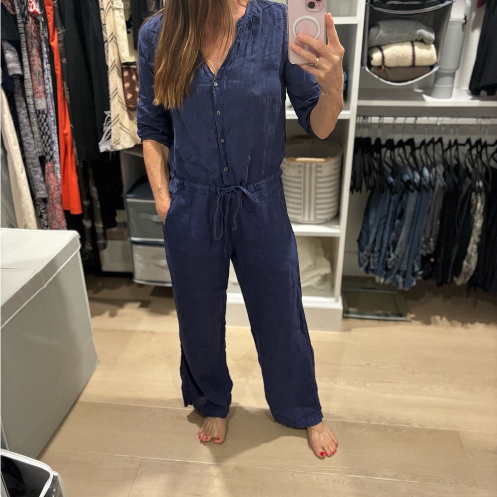 Velvet by Graham & Spencer Izabelle Woven Linen Jumpsuit - Picture 2 of 9